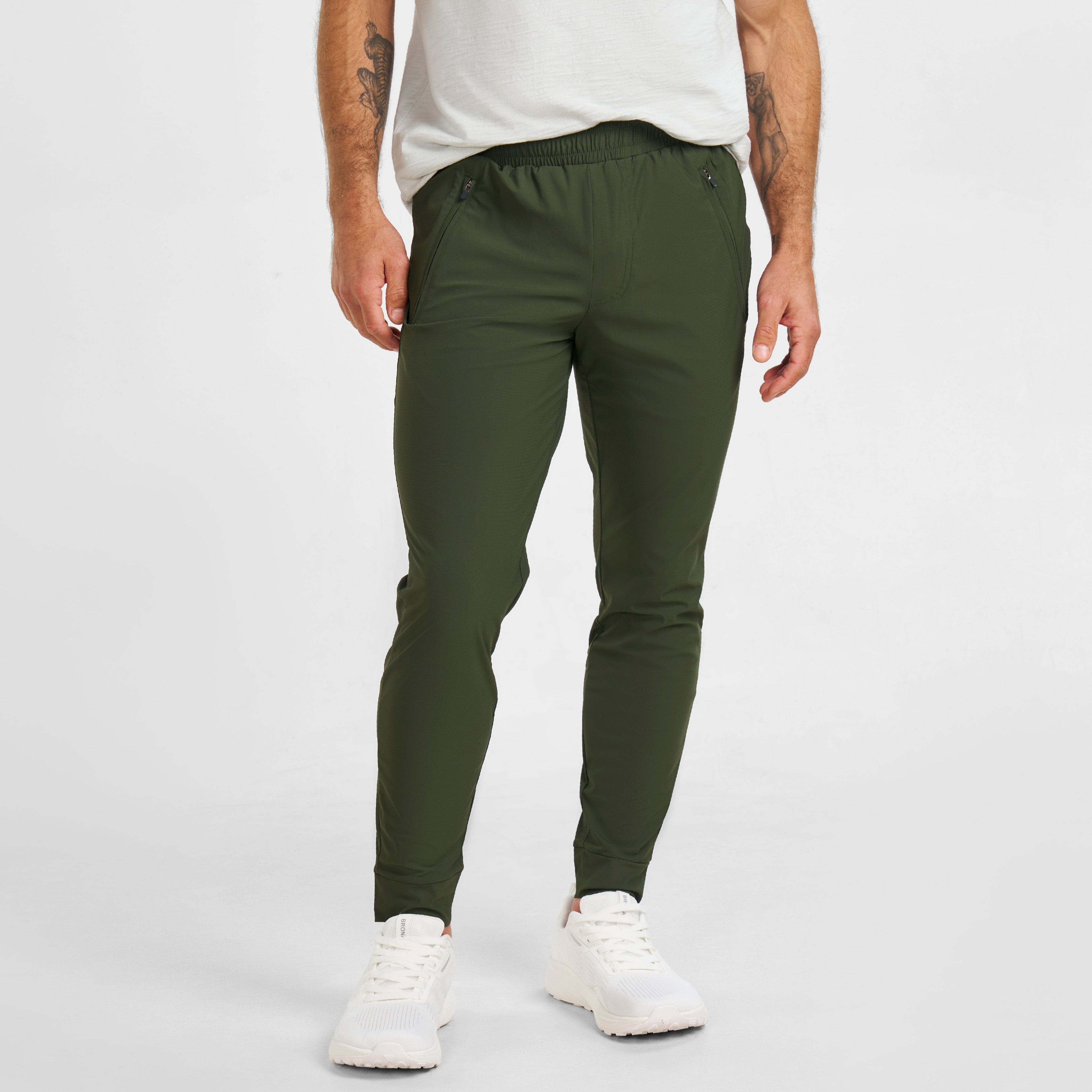Deep Green Blend Running Pants