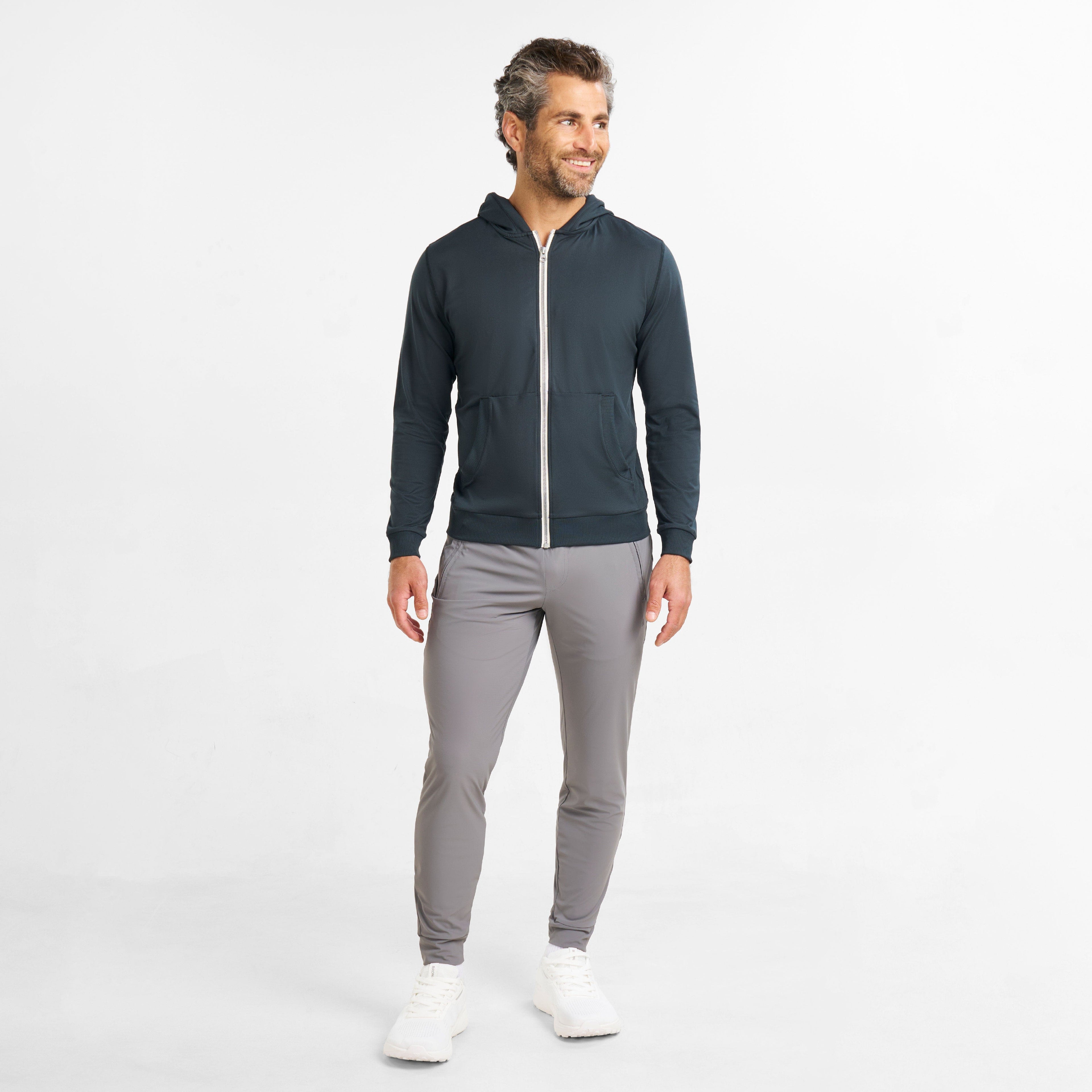 Pale Grey Blend Running Pants