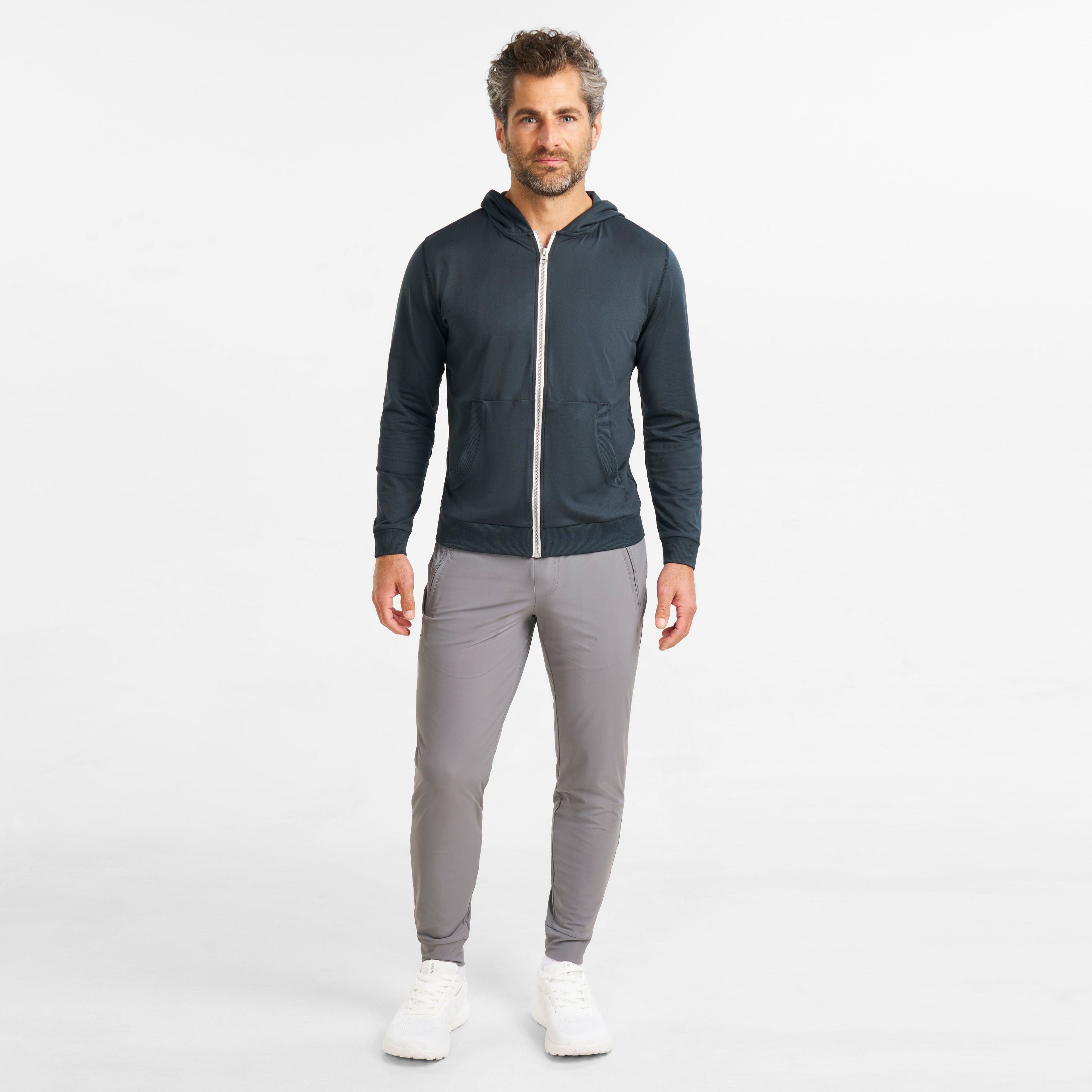 Pale Grey Blend Running Pants