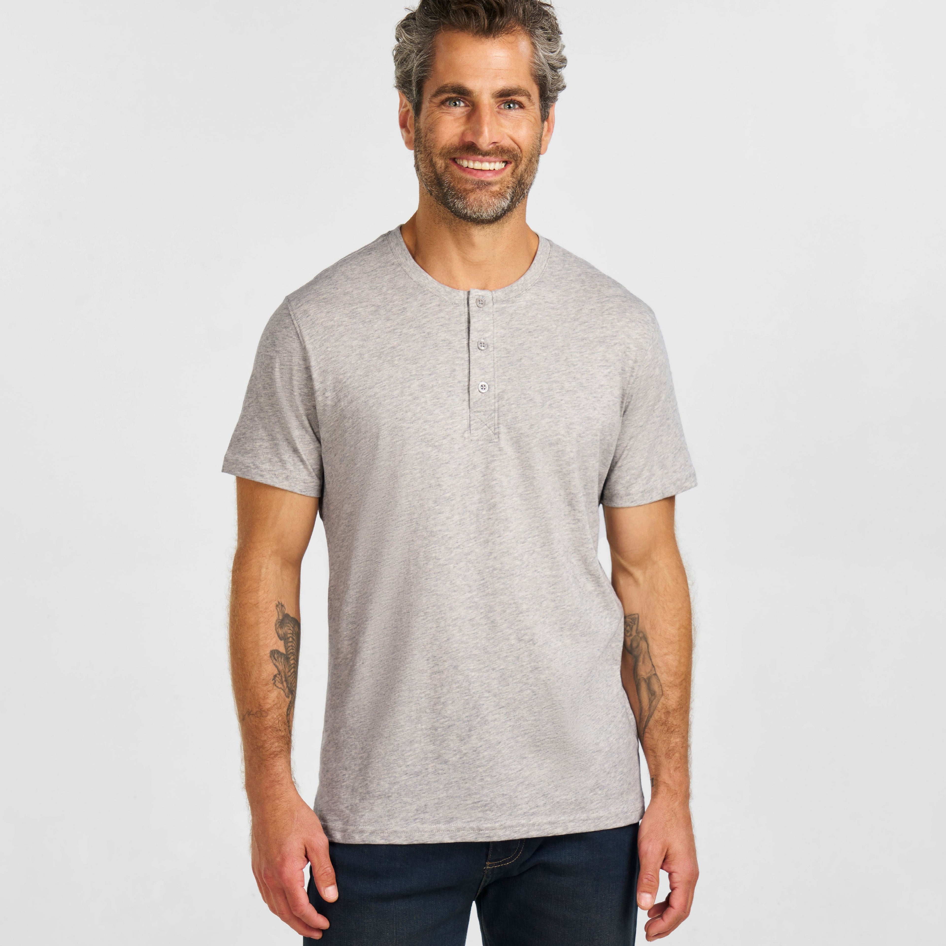 Ivory Blend Short-Sleeve Henley