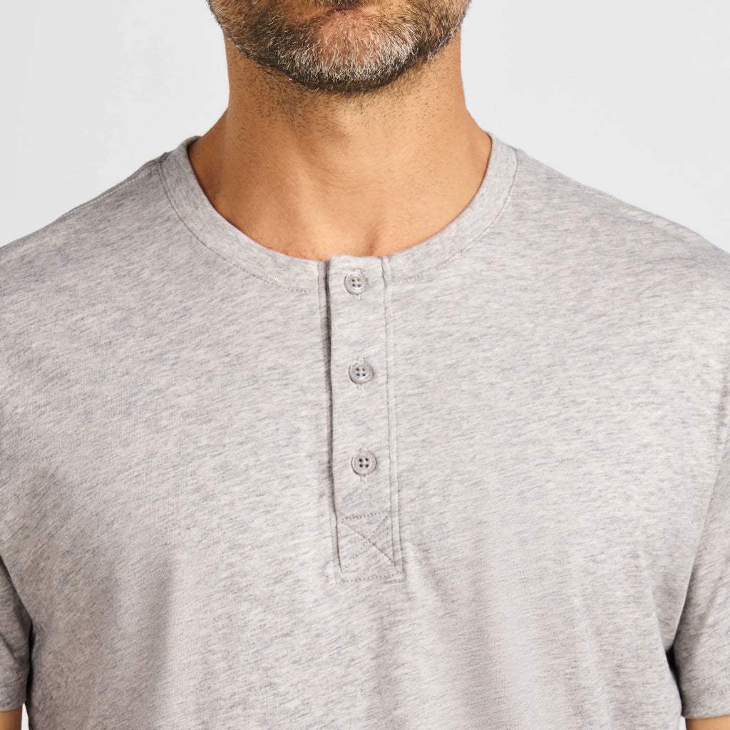 Ivory Blend Short-Sleeve Henley