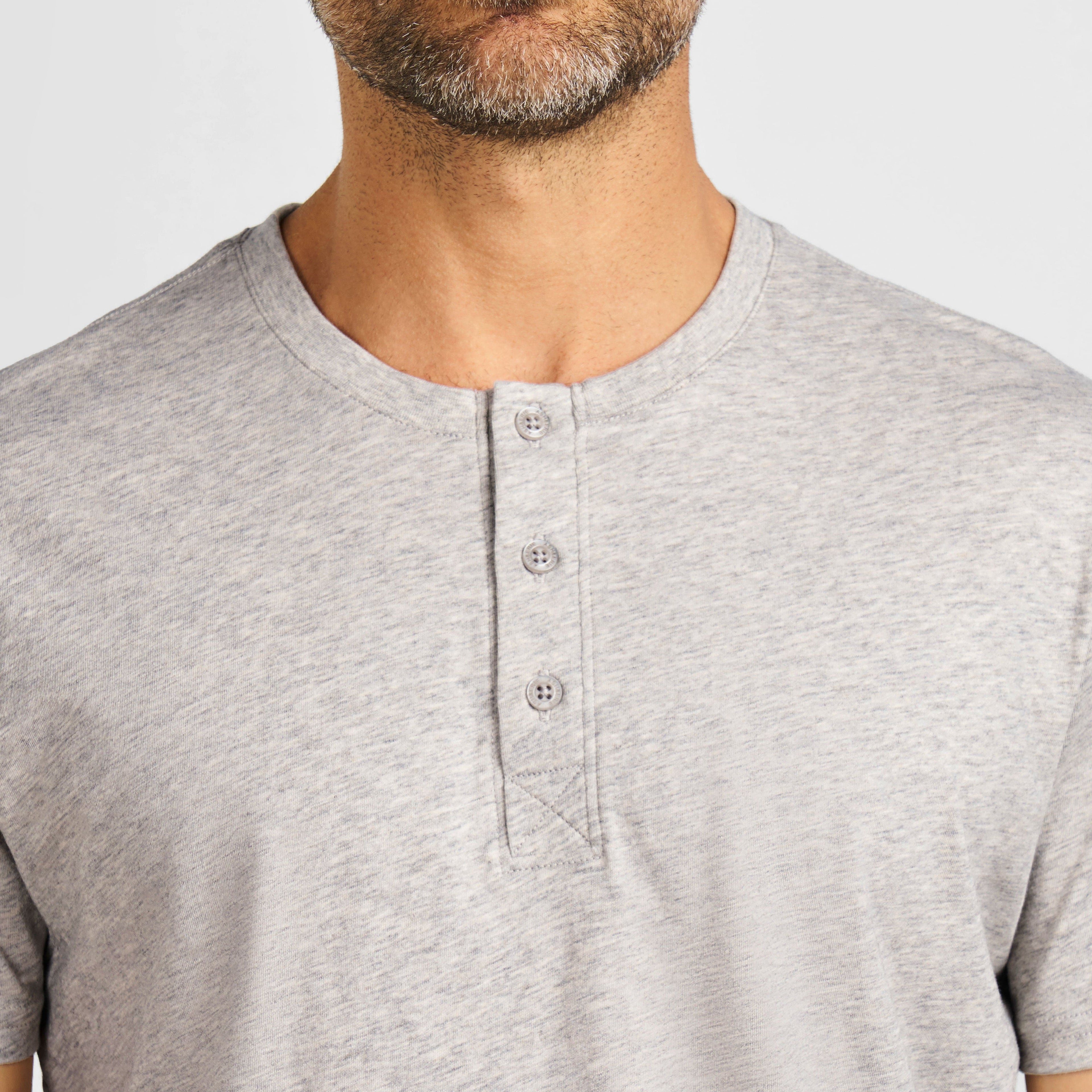 Ivory Blend Short-Sleeve Henley