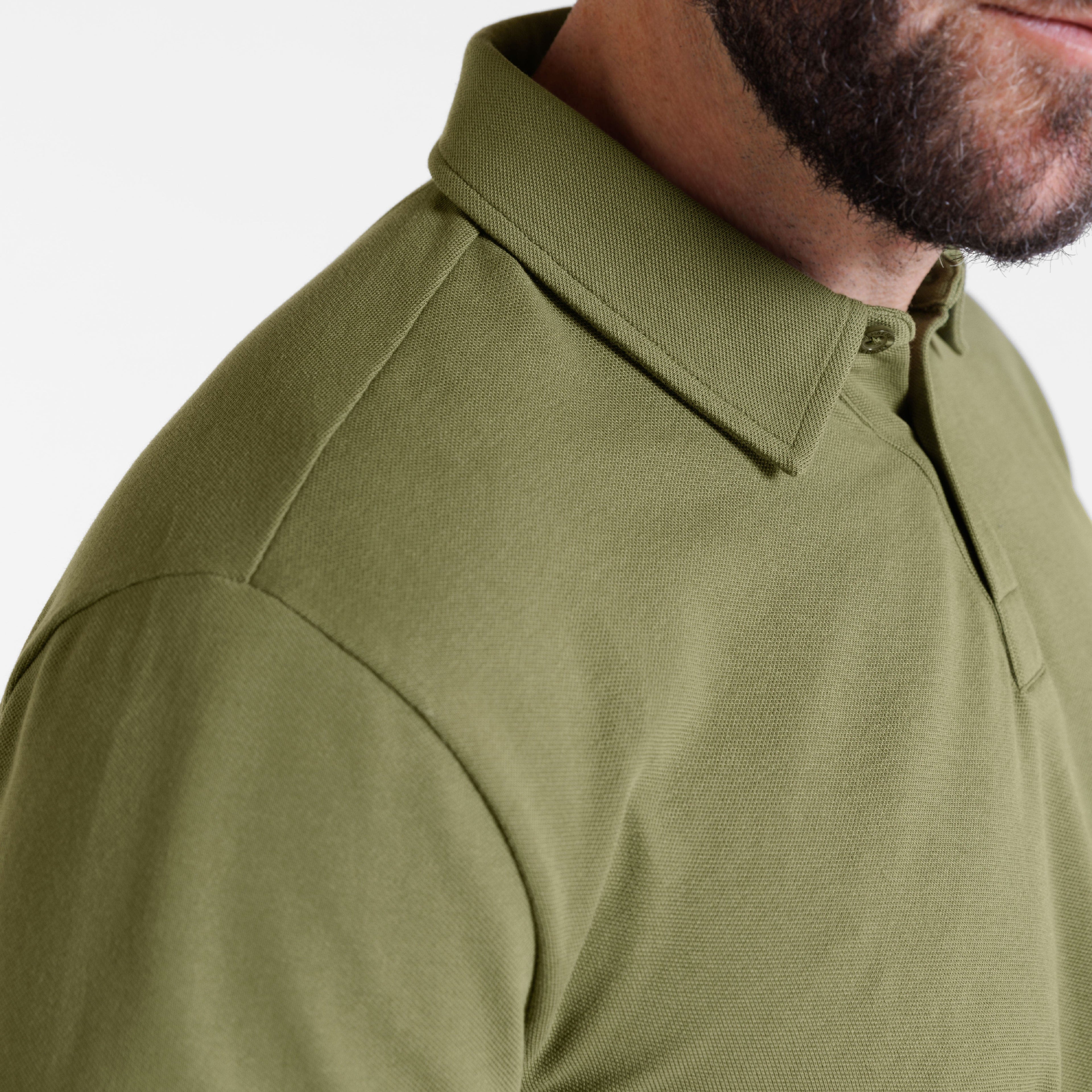 Military Green Textured Regular Polo