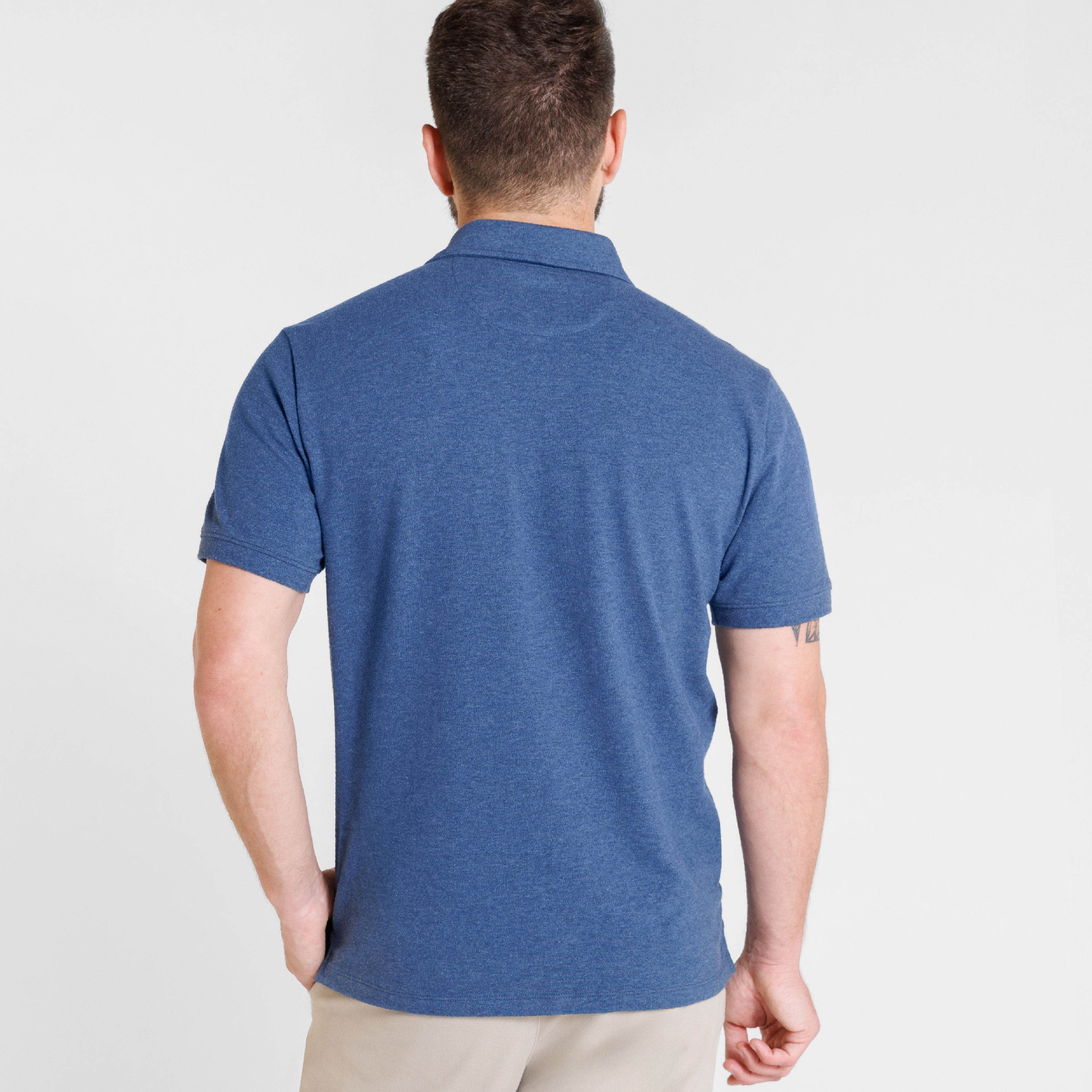 Sky Blue Melange Classic Polo