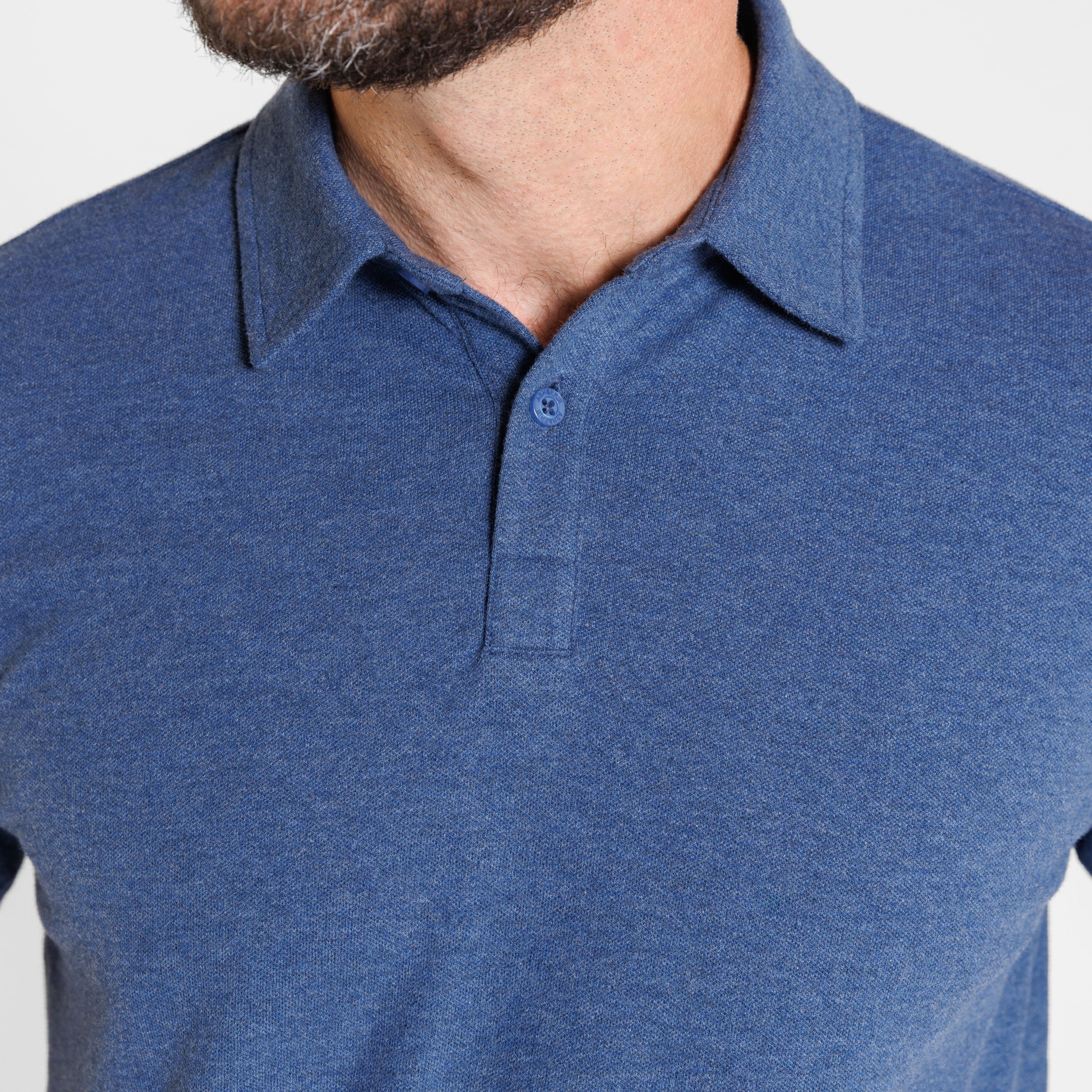 Sky Blue Melange Classic Polo