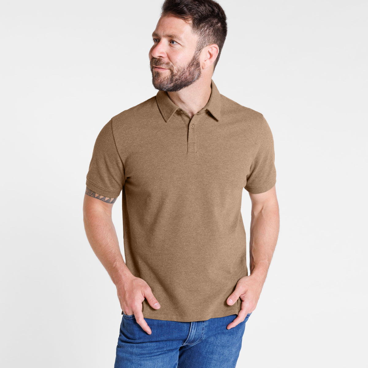 Sage Green Melange Classic Polo