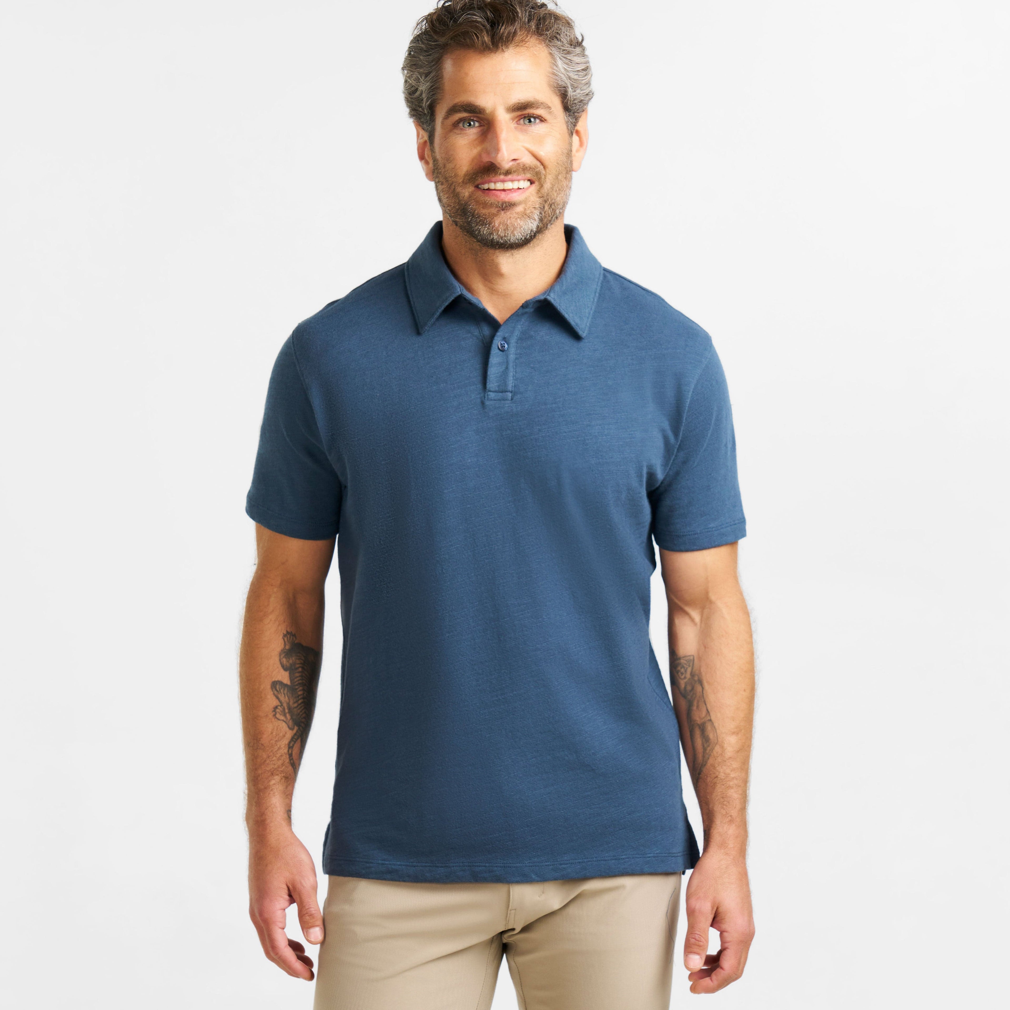 Deep Blue Light Polo