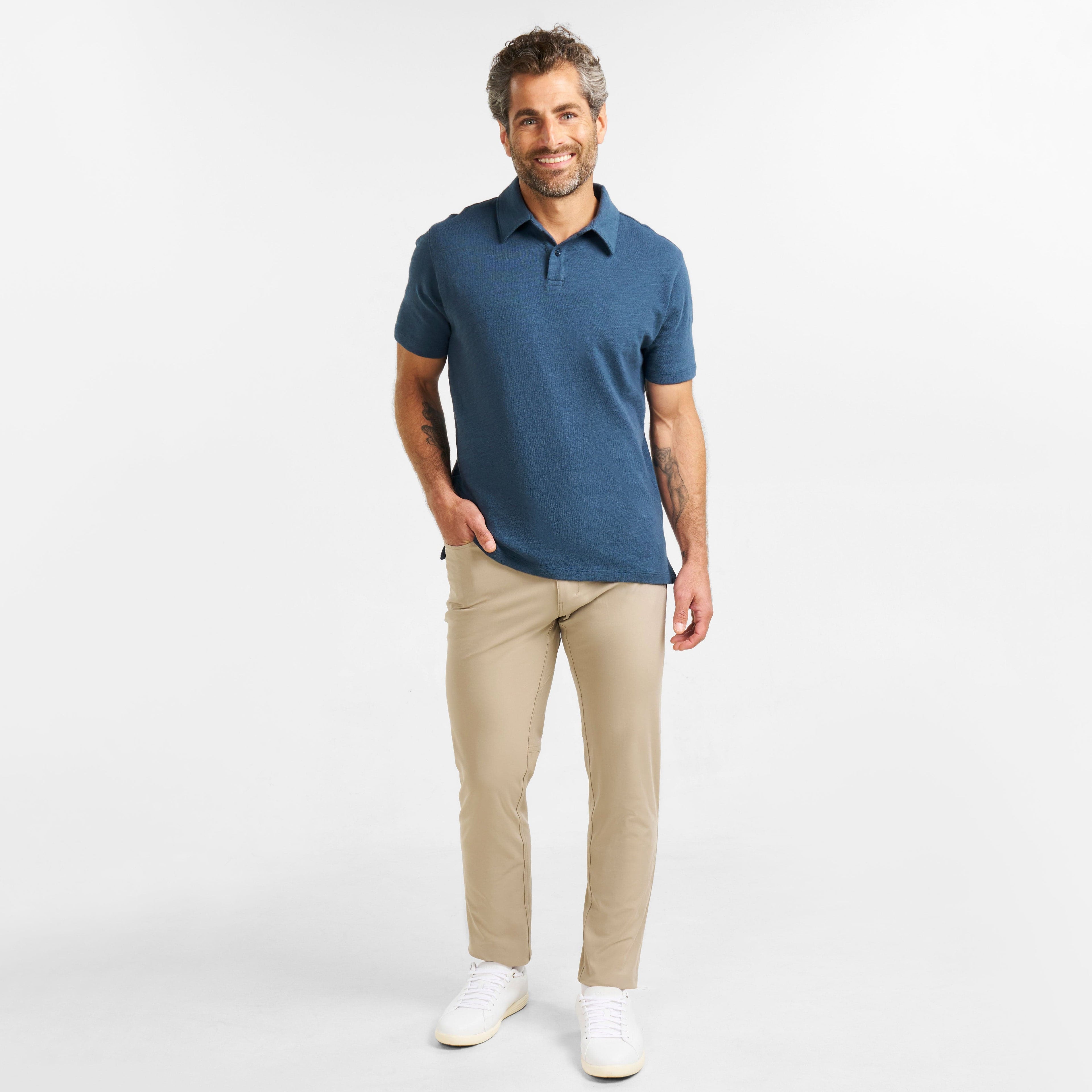 Deep Blue Light Polo