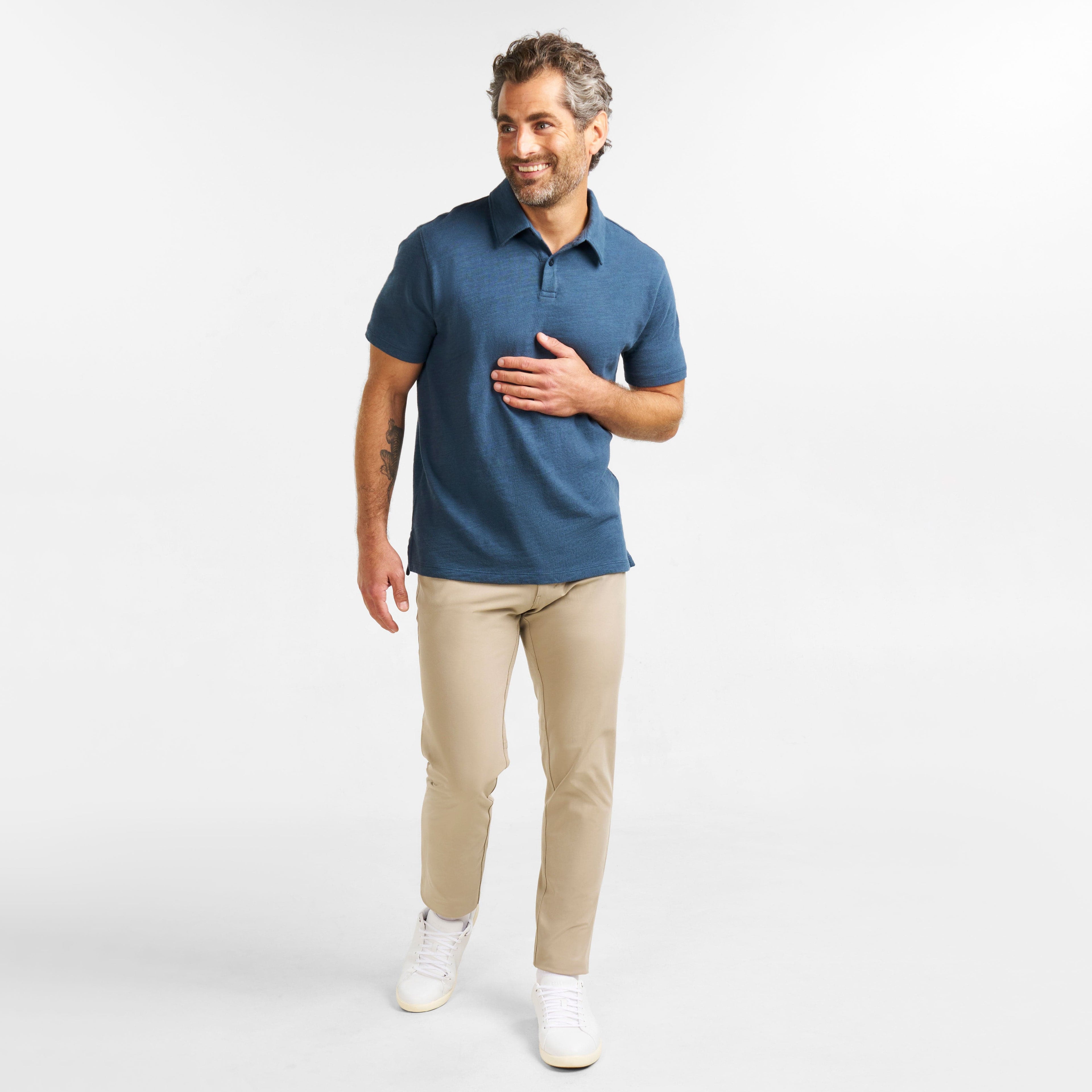 Deep Blue Light Polo