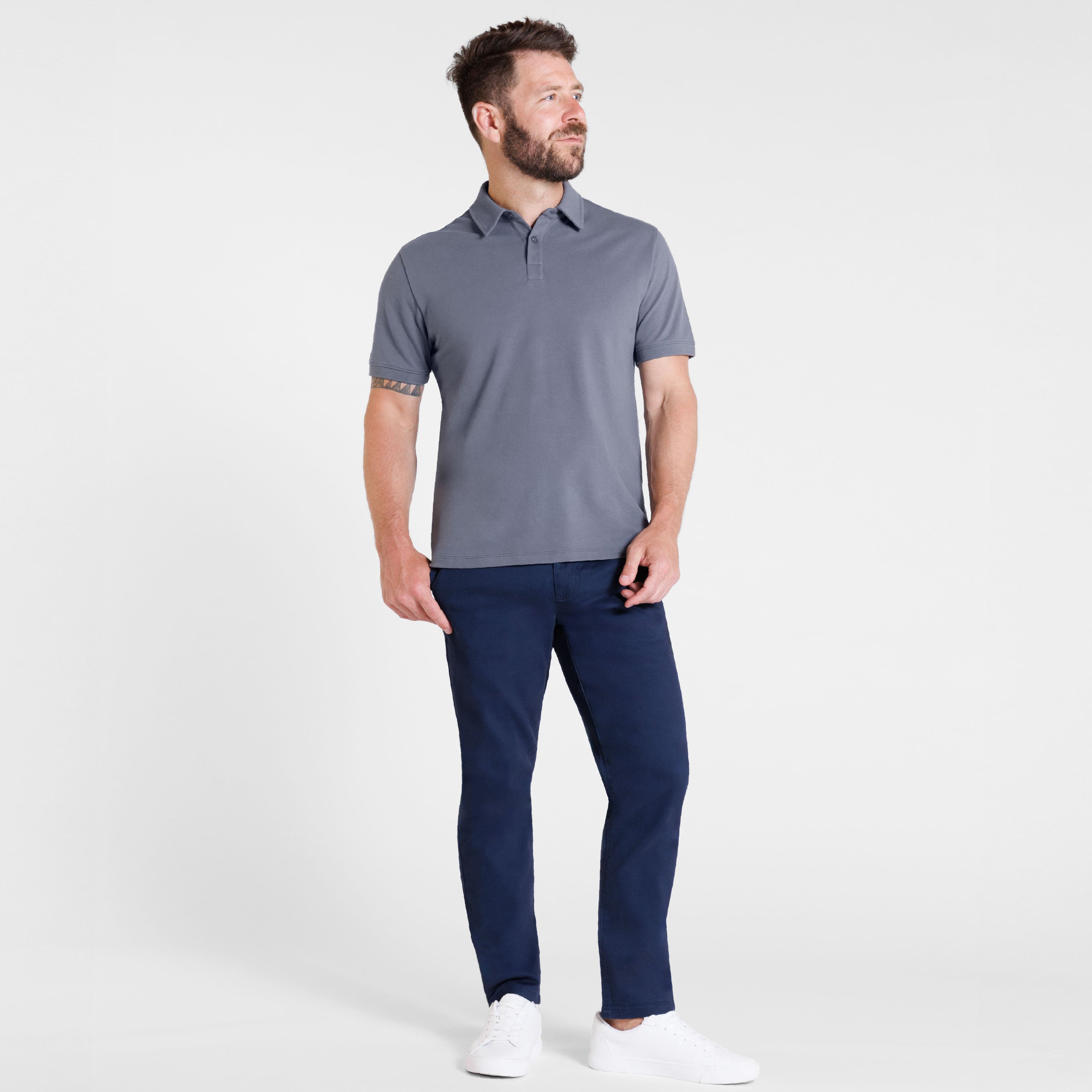 Gunmetal Textured Daily Polo
